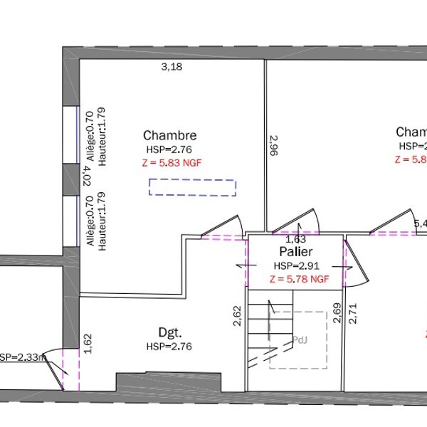 Etat des lieux 1er étage