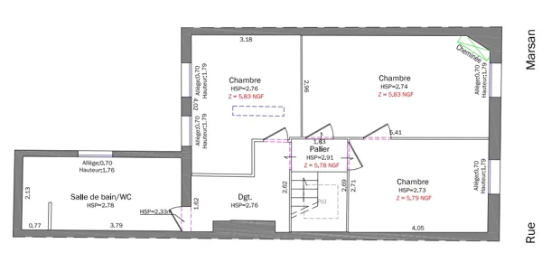 Etat des lieux 1er étage